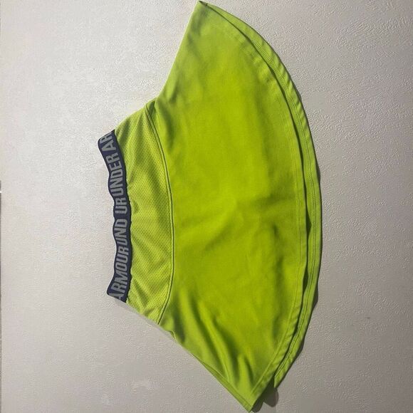 Under Armour Girls Skort Neon Green Size 5 Athletic Skirt Shorts Tennis Running - Picture 2 of 5